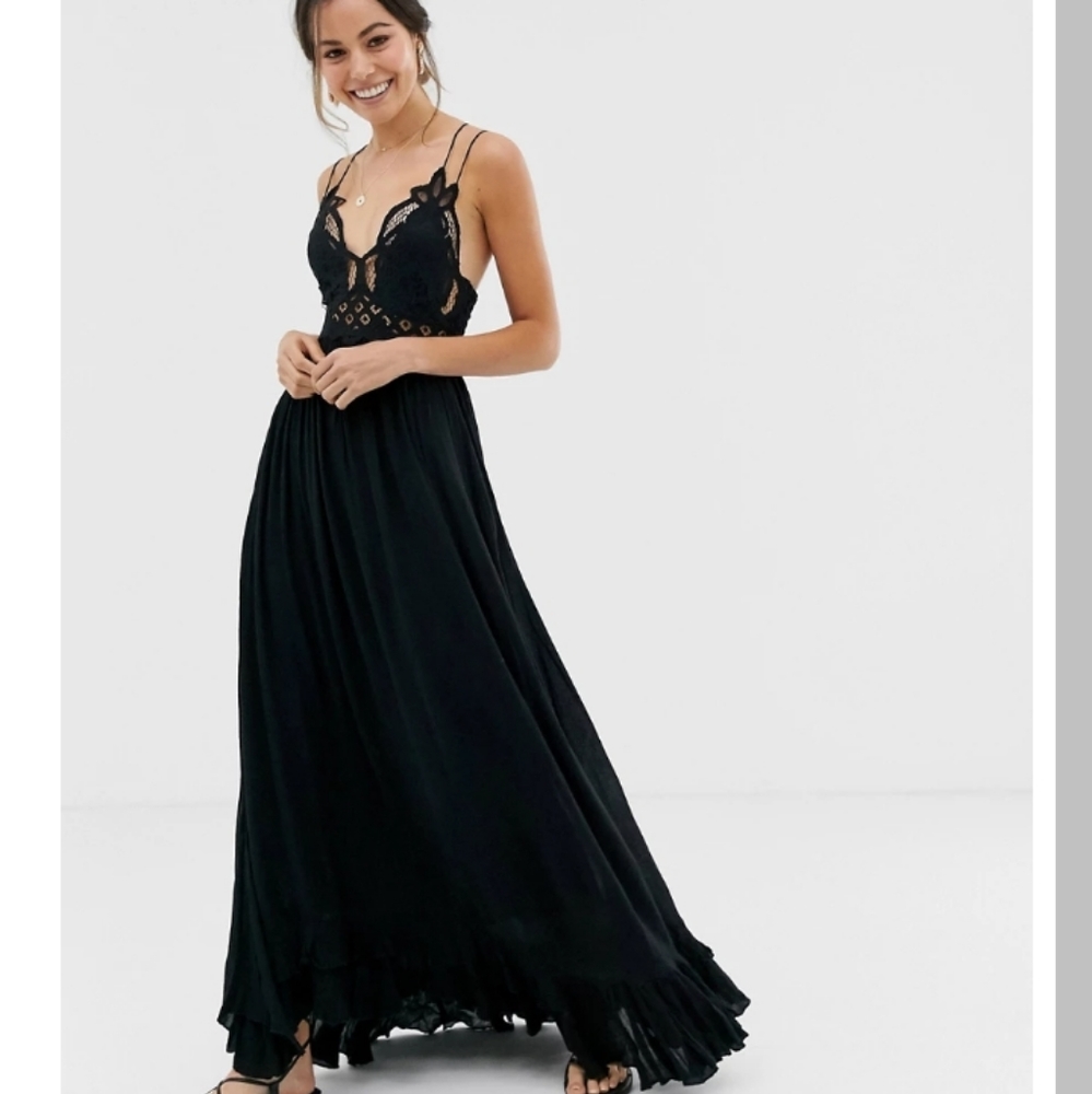 Free People Black Maxi Dress